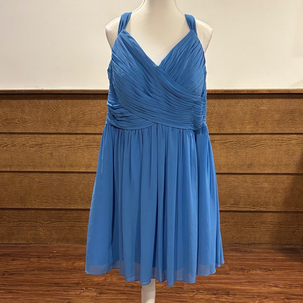 Azazie Blue Dress with Elegant Design